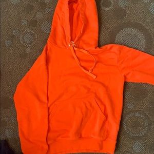 orange hoodie